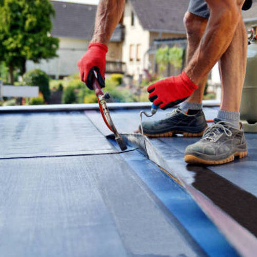 coating on a commercial roof